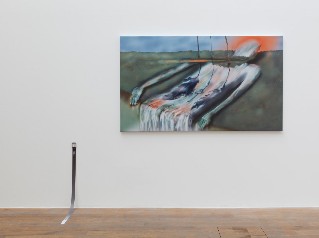 Installation view of paintings by Louisa Gagliardi