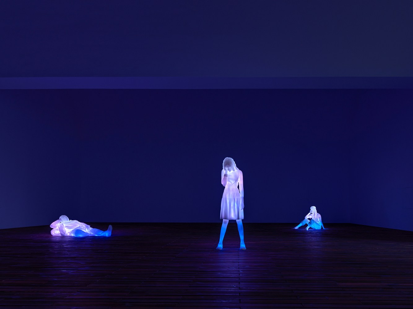 Installation view of Works by Doug Aitken