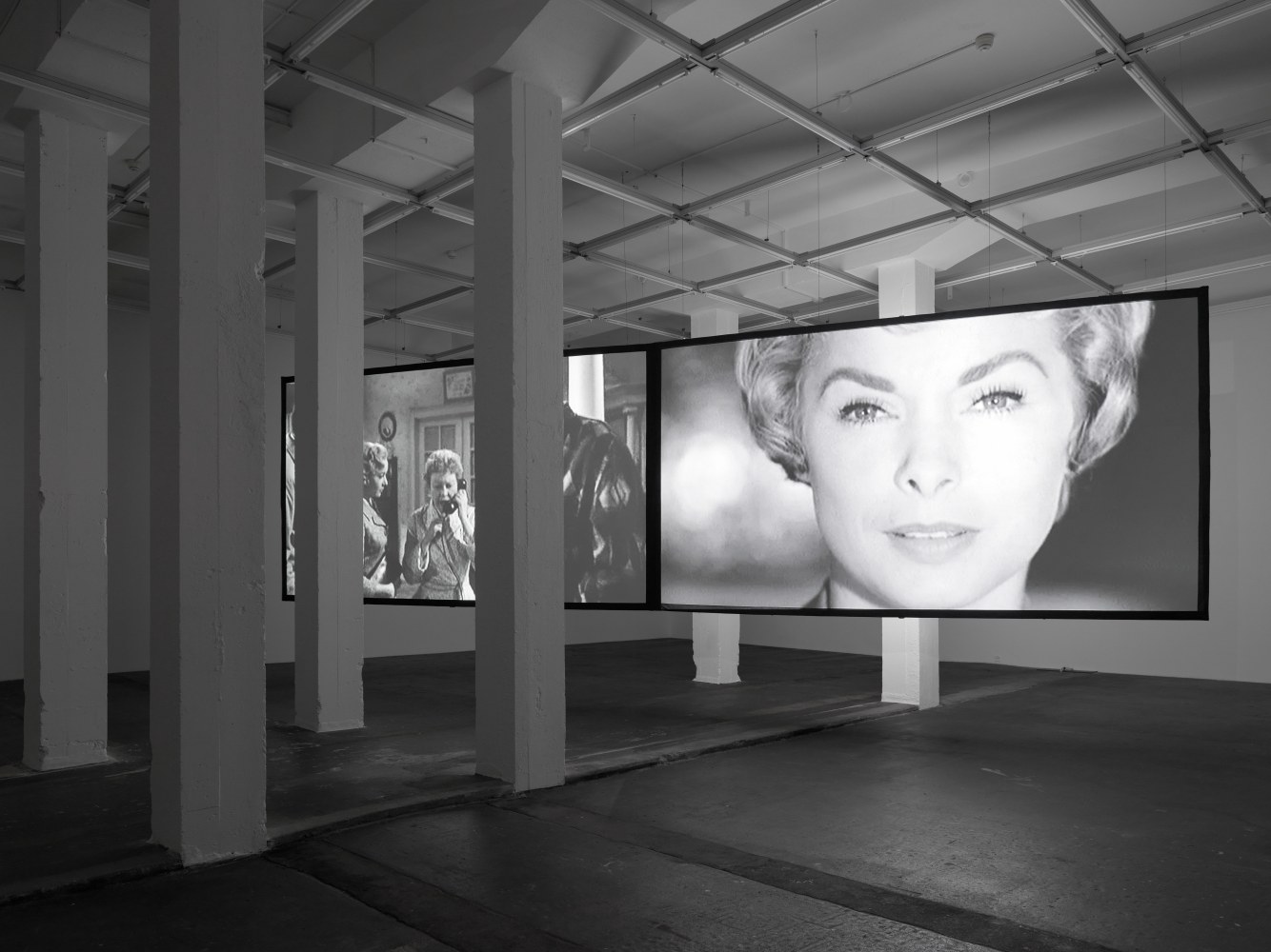 Installation view of Douglas Gordon film and installation exhibition