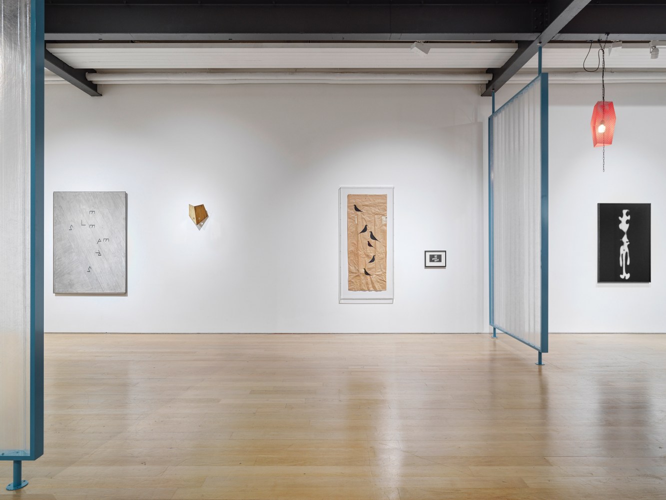 Installation view, Martin Boyce, Before Behind Between Above Below, Fruitmarket, Edinburgh, 2024
