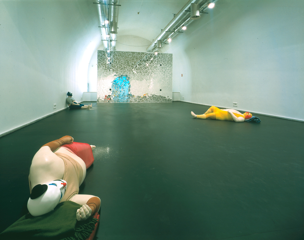 Installation view of sculptures by Ugo Rondinone