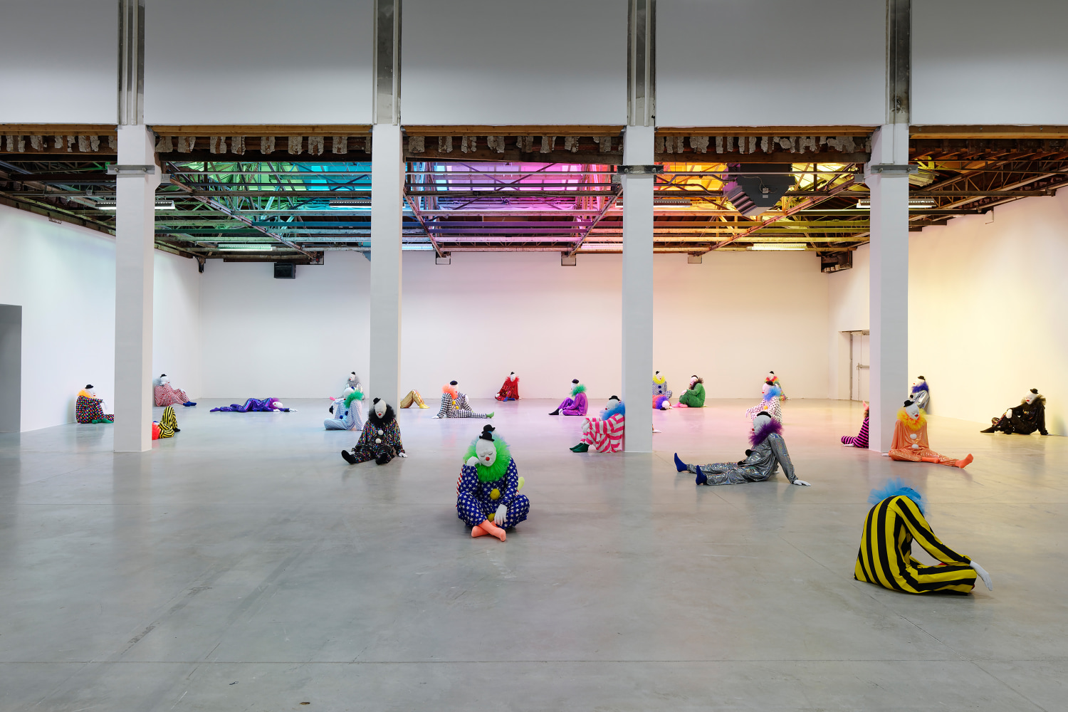 Installation view of sculptures by Ugo Rondinone