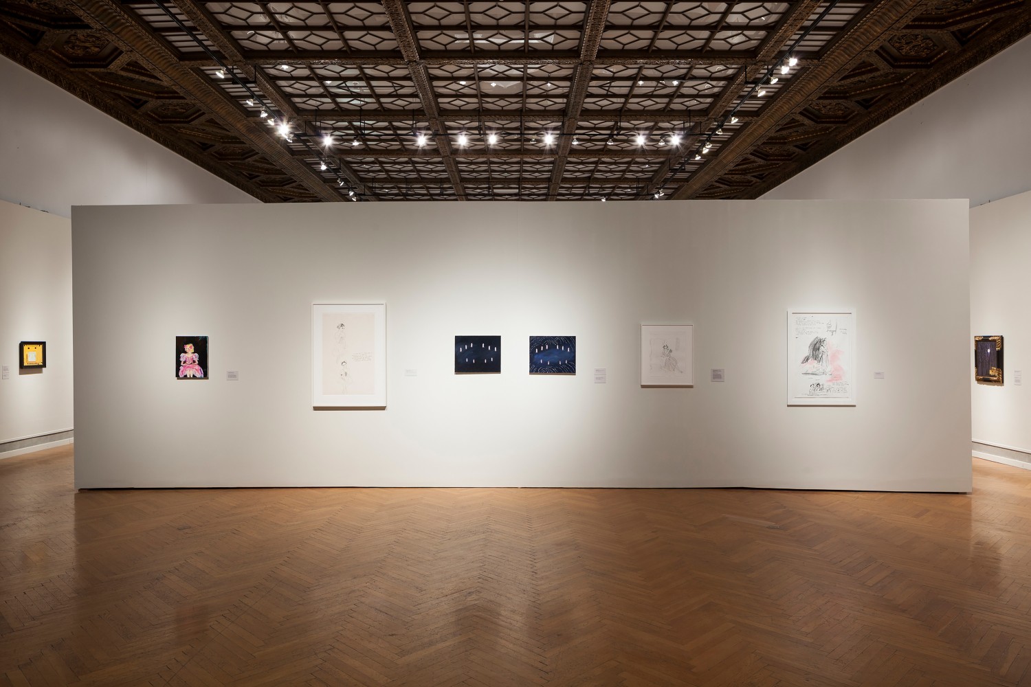 Installation view of works by Karen Kilimnik