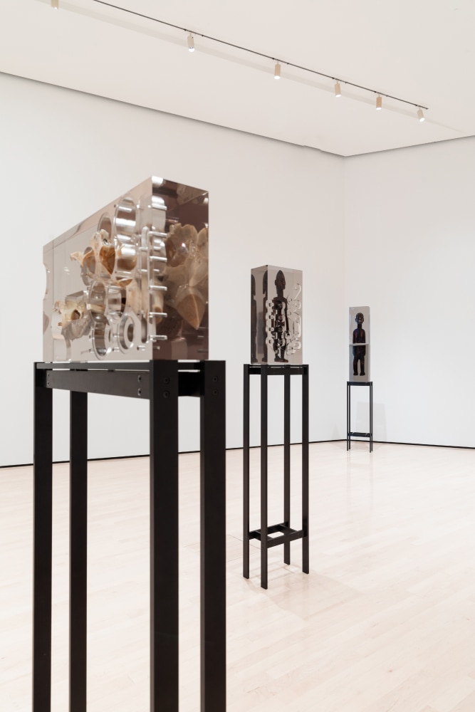 Installation view of sculptures by Matthew Angelo Harrison