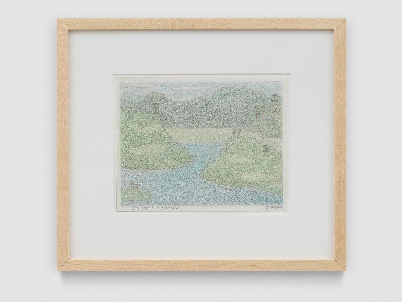 The Color that Promises

2023

Colored Pencil on Arches paper

Sheet 18 x 23 cm / 7 x 9 in

Frame 33.5 x 38.5 x 3 cm / 13 1/4 x 15 1/8 x 1 1/8 in

&amp;copy; John Dilg