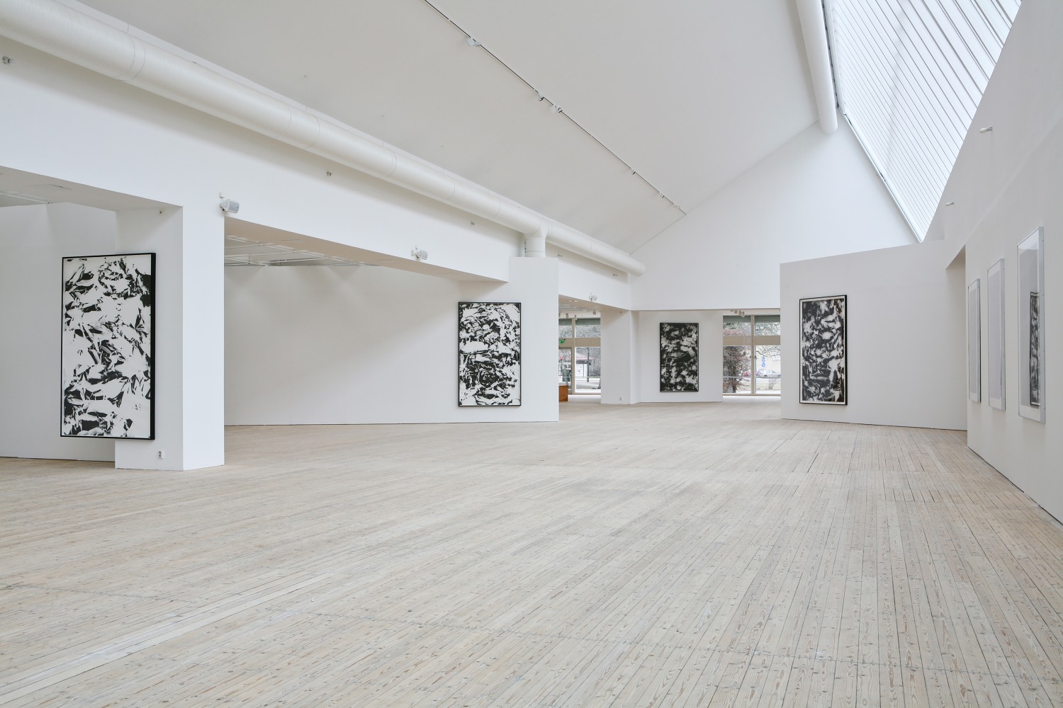 Installation view of works by Walead Beshty