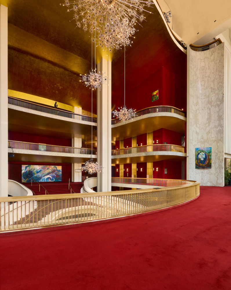 Installation view, Shara Hughes, Librettos, The Metropolitan Opera, New York,&amp;nbsp;September 2024 &amp;ndash; June 2025