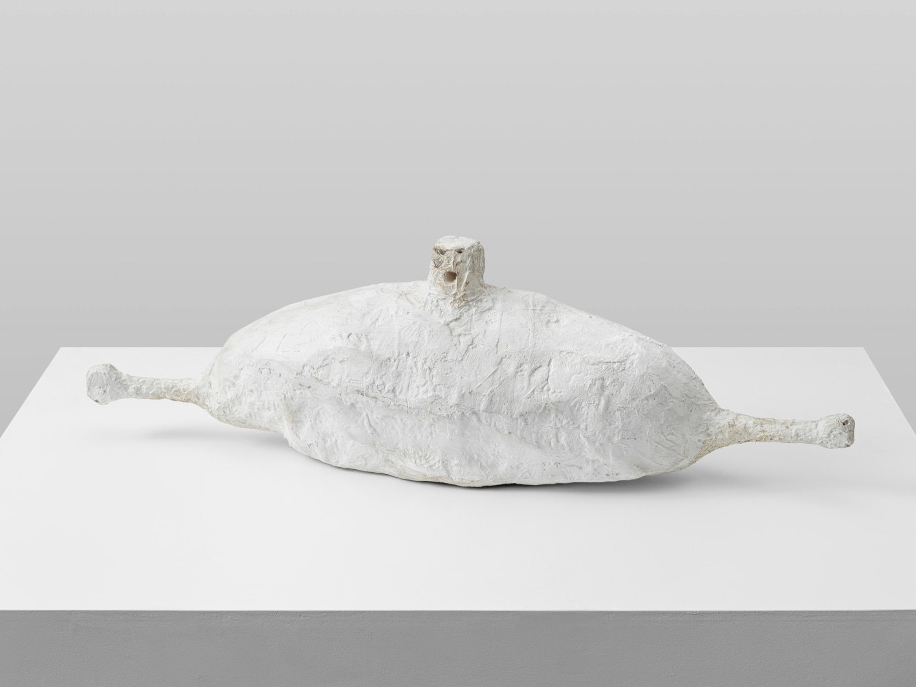 Passstück

1983

Dispersion on plaster, polyester and wood

31 x 26 x 106 cm / 12 1/4 x 10 1/4 x 41 3/4 in

&amp;copy; Archiv Franz West &amp;copy; Estate Franz West