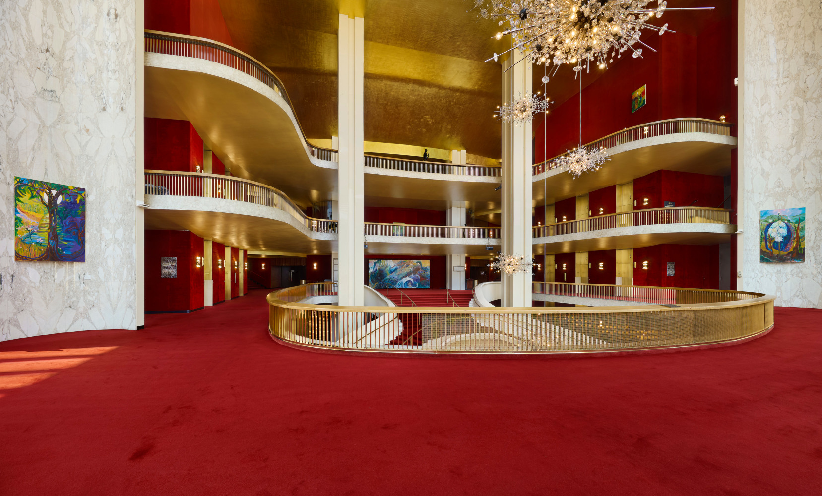 Installation view, Shara Hughes, Librettos, The Metropolitan Opera, New York,&amp;nbsp;September 2024 &amp;ndash; June 2025