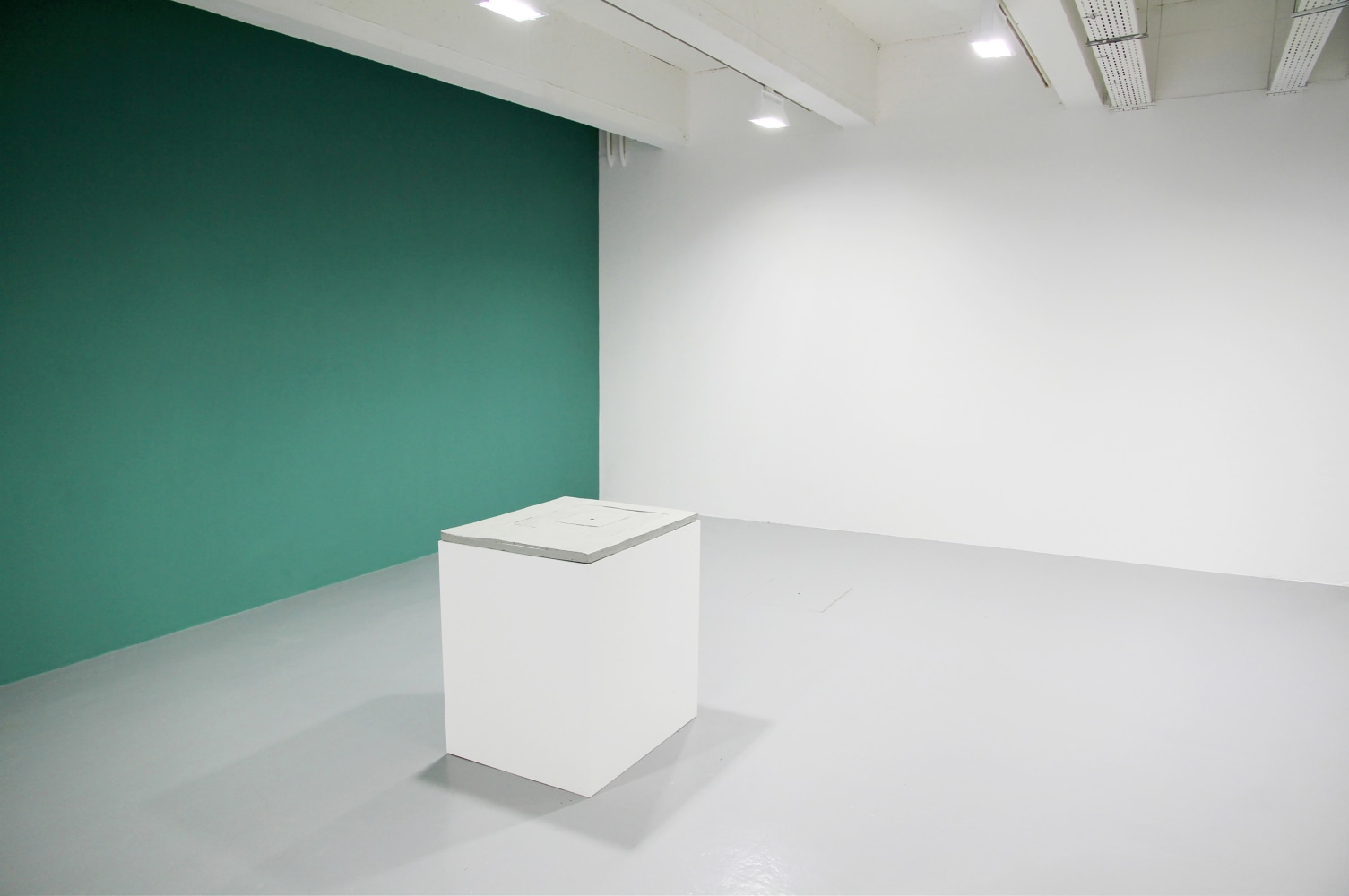 Installation view of sculptures by Valentin Carron