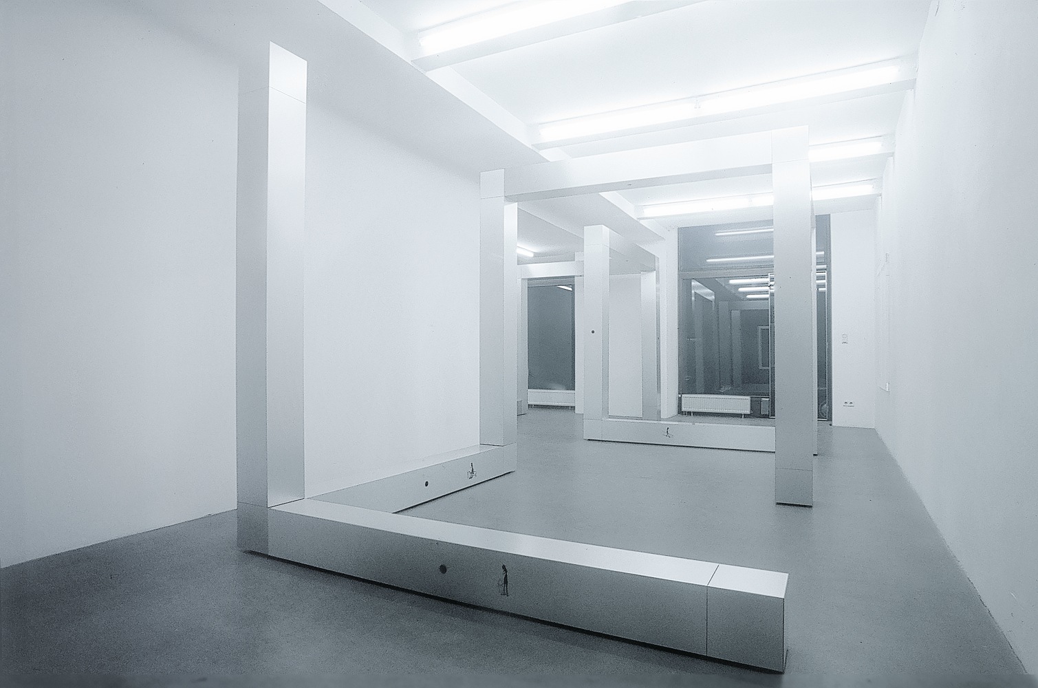 Installation view of sculptures by Ugo Rondinone