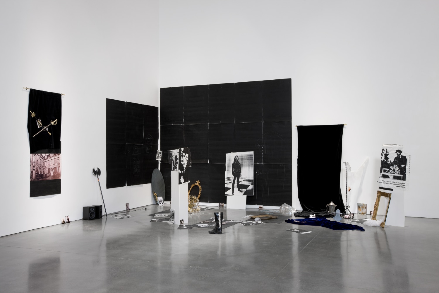 Installation view of works by Karen Kilimnik