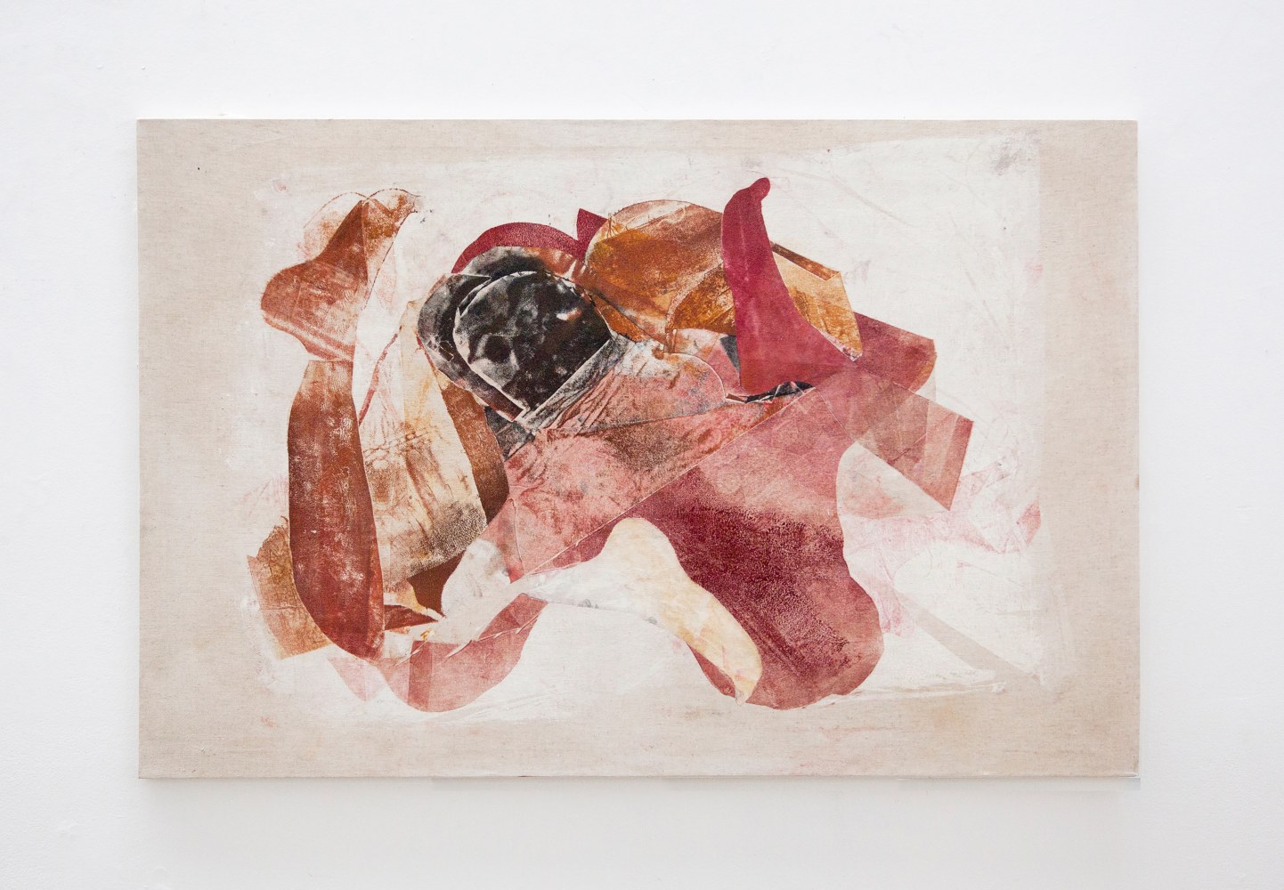 Installation view of painting by Tschabalala Self