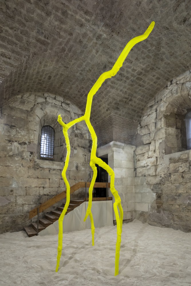 Installation view, Ugo Rondinone, luminous light, Galerija Kula, Split, 2023