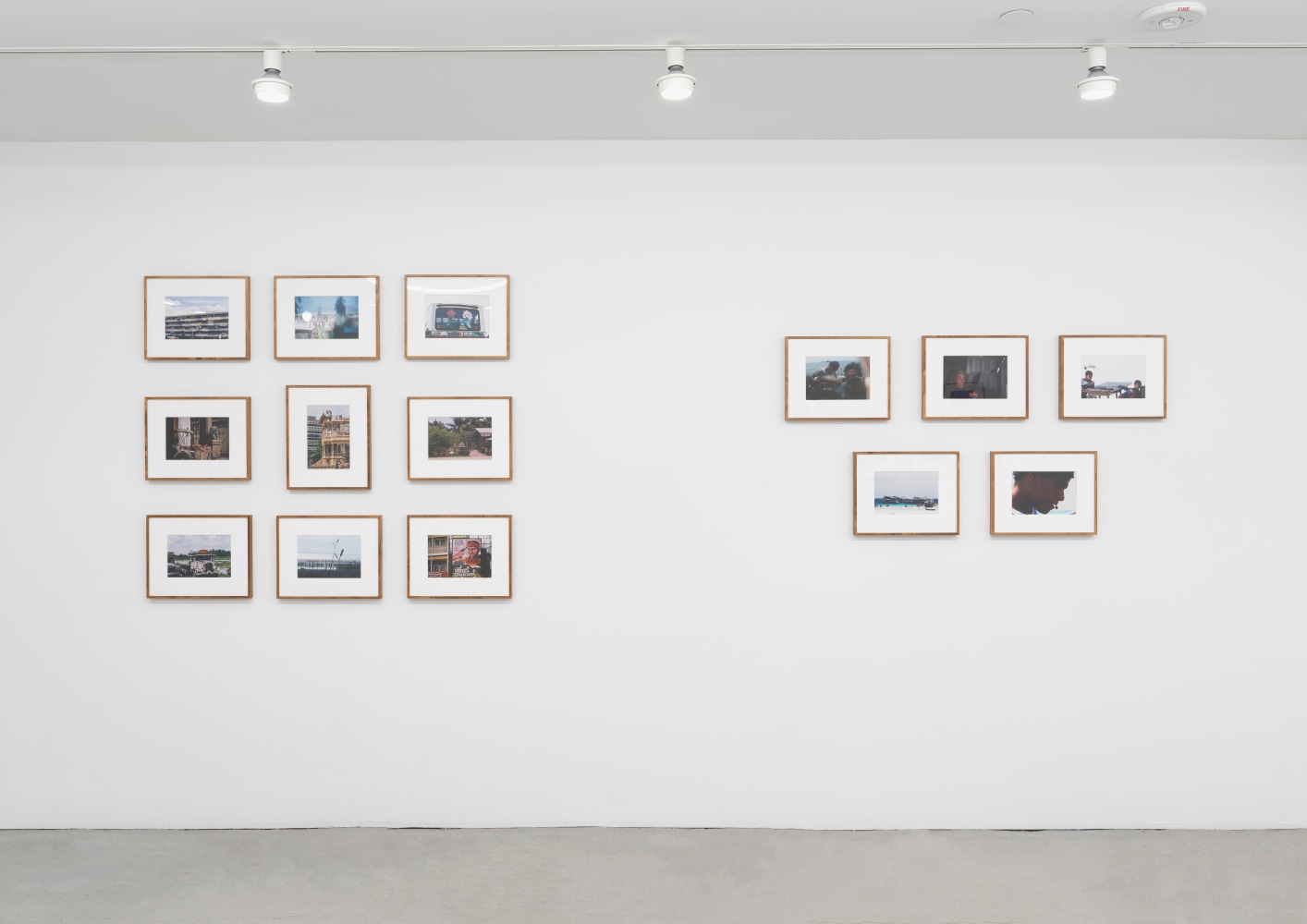 Installation view of photographs by Lee Jaffe