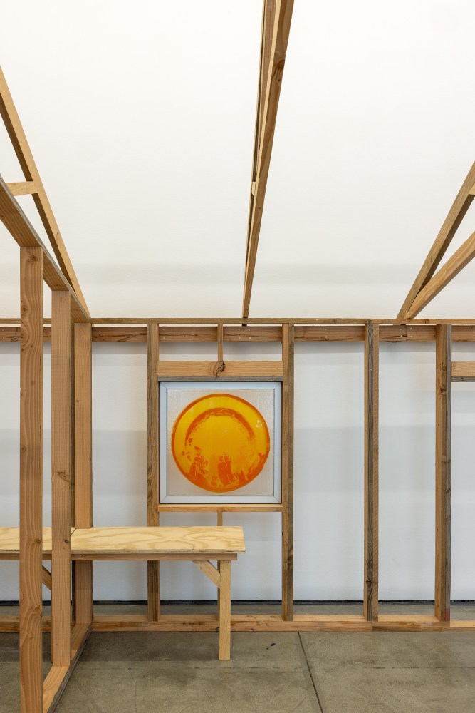 Installation view, Oscar Tuazon, Words for Water, FJK3, Vienna, 2024