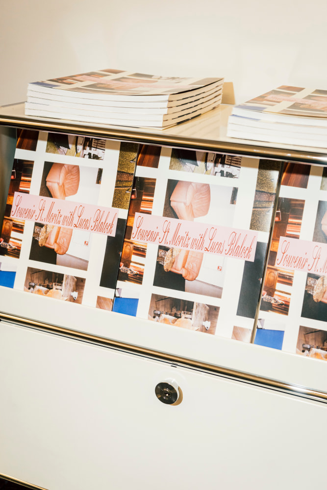 Installation view, Lucas Blalock, Souvenir Cinema, Swiss Consulate, New York, 2025