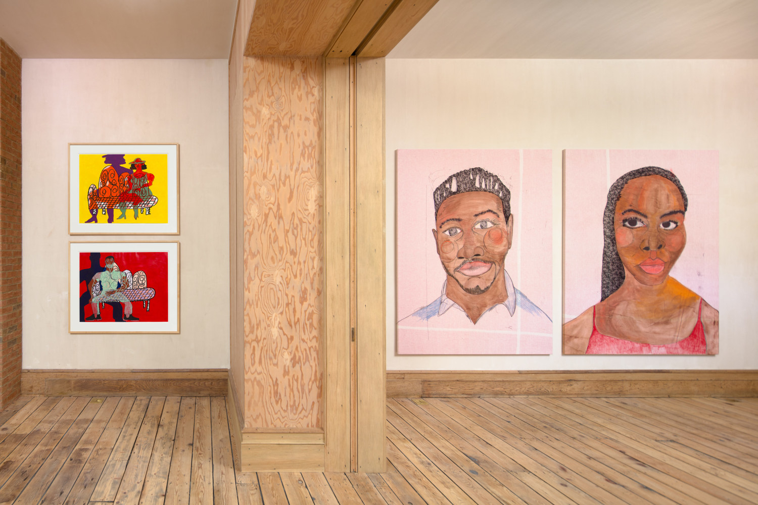 Installation View, Tschabalala Self, The Stage, Eva Presenhuber, New York, NY, 2021