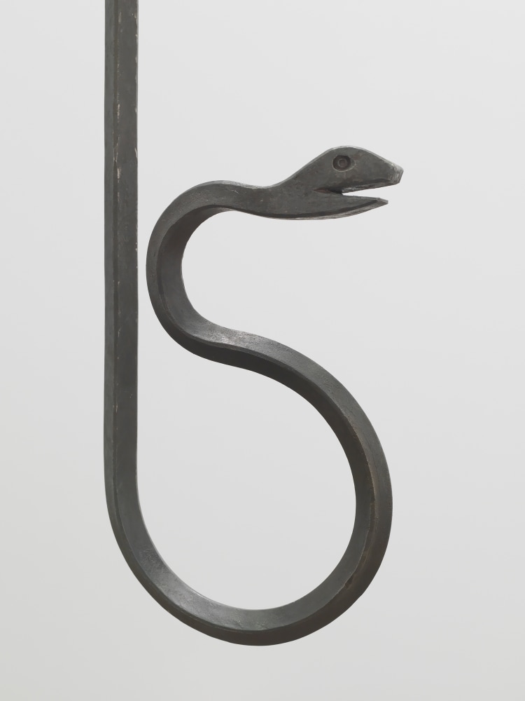 Installation view of sculpture by Valentin Carron