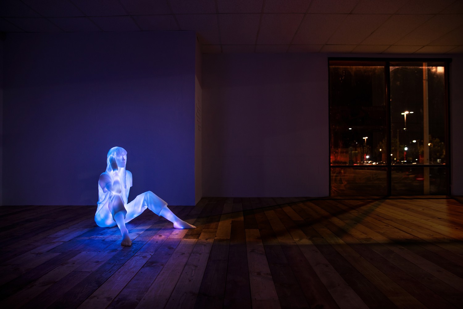 Installation view of Works by Doug Aitken