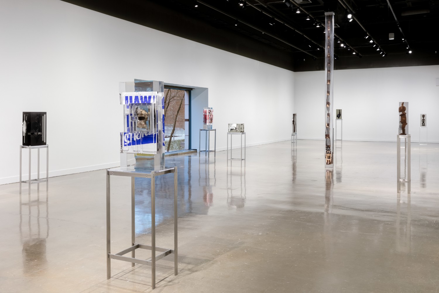 Installation view of sculptures by Matthew Angelo Harrison