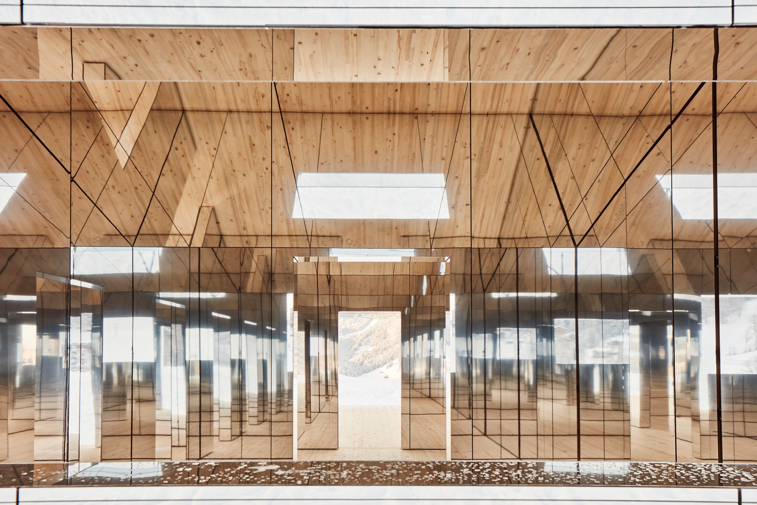 Installation view of living art installation by Doug Aitken