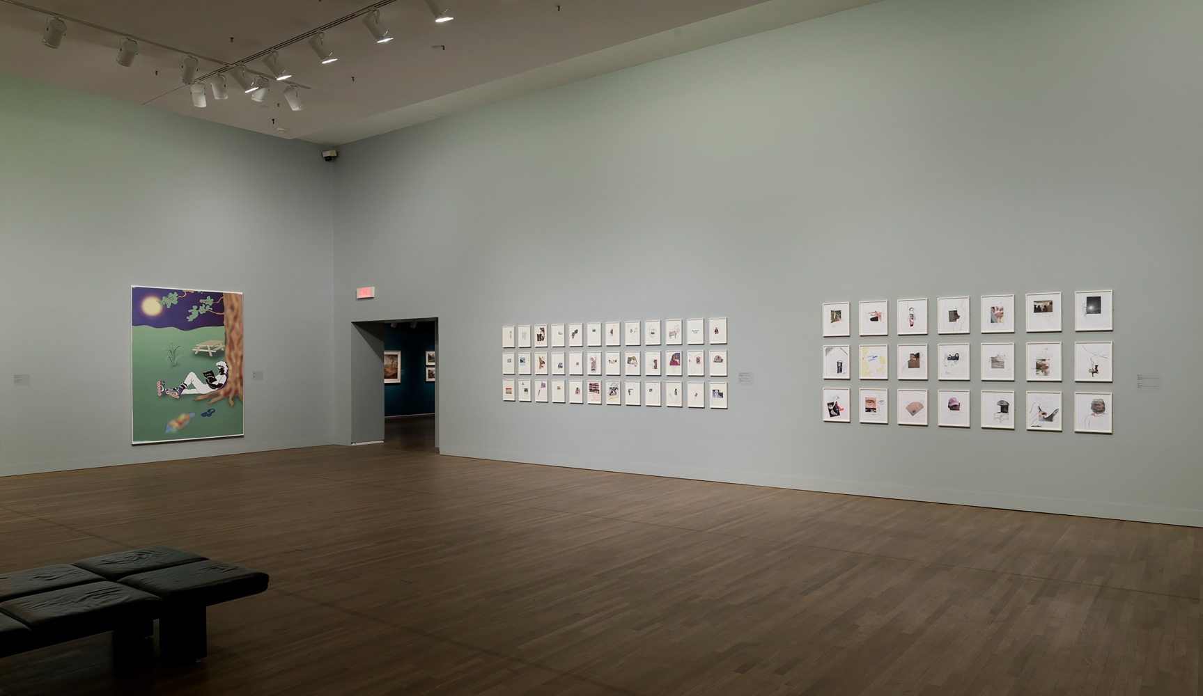 Installation view of paintings by Michael Williams