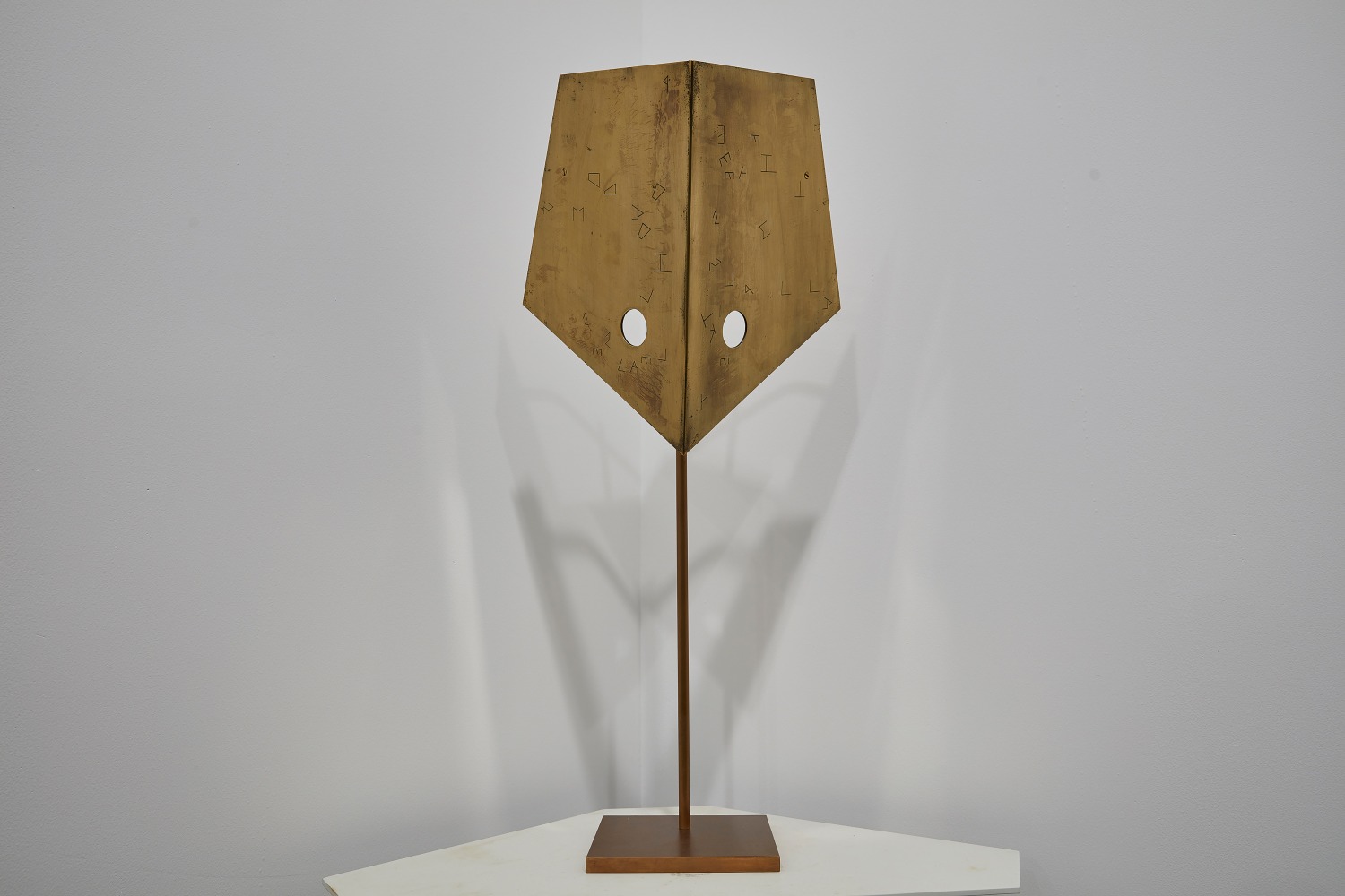 Installation view of sculptures by Martin Boyce