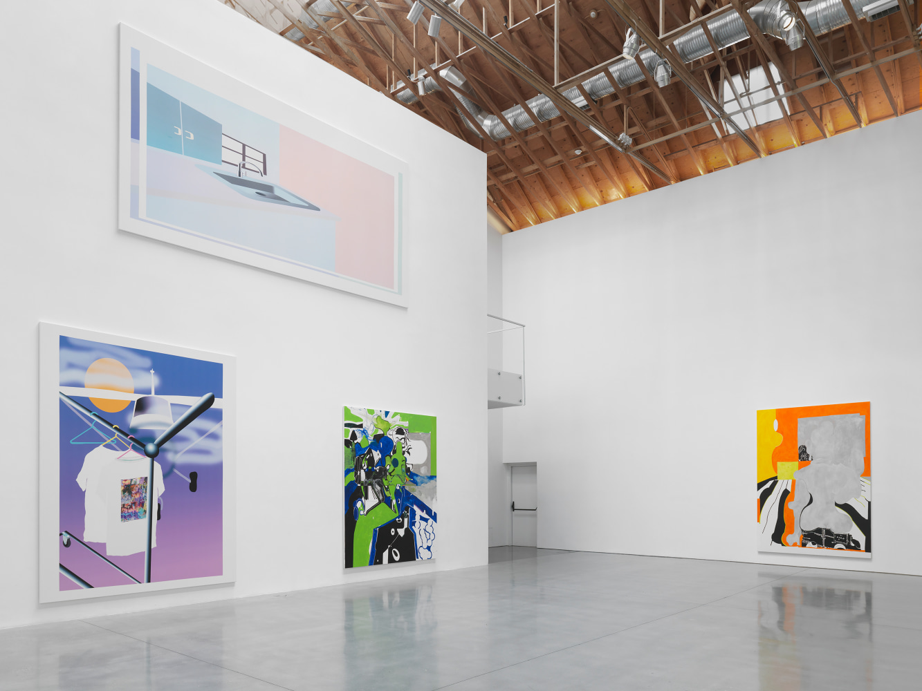 Installation views of paintings by Michael Williams