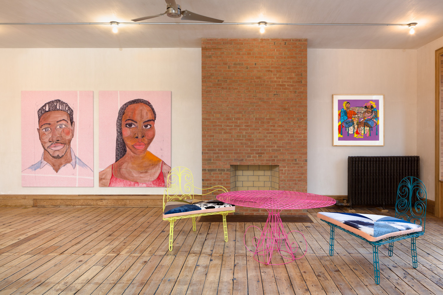 Installation View, Tschabalala Self, The Stage, Eva Presenhuber, New York, NY, 2021