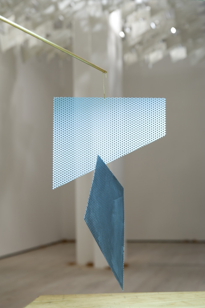 Installation view of sculptures by Martin Boyce