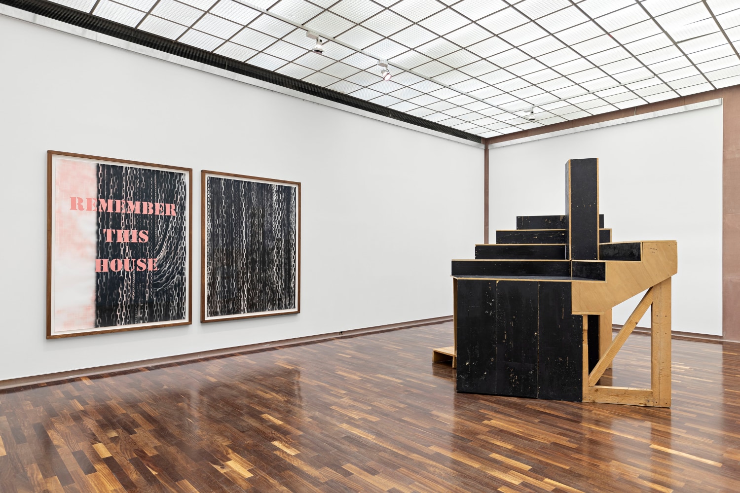 Installation view, Oscar Tuazon, What We Need, Kunsthalle Bielefeld, Bielefeld, 2023