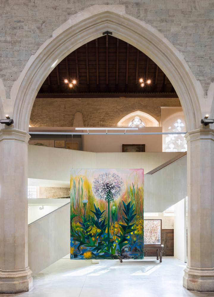 Installation view of Paintings by Shara Hughes