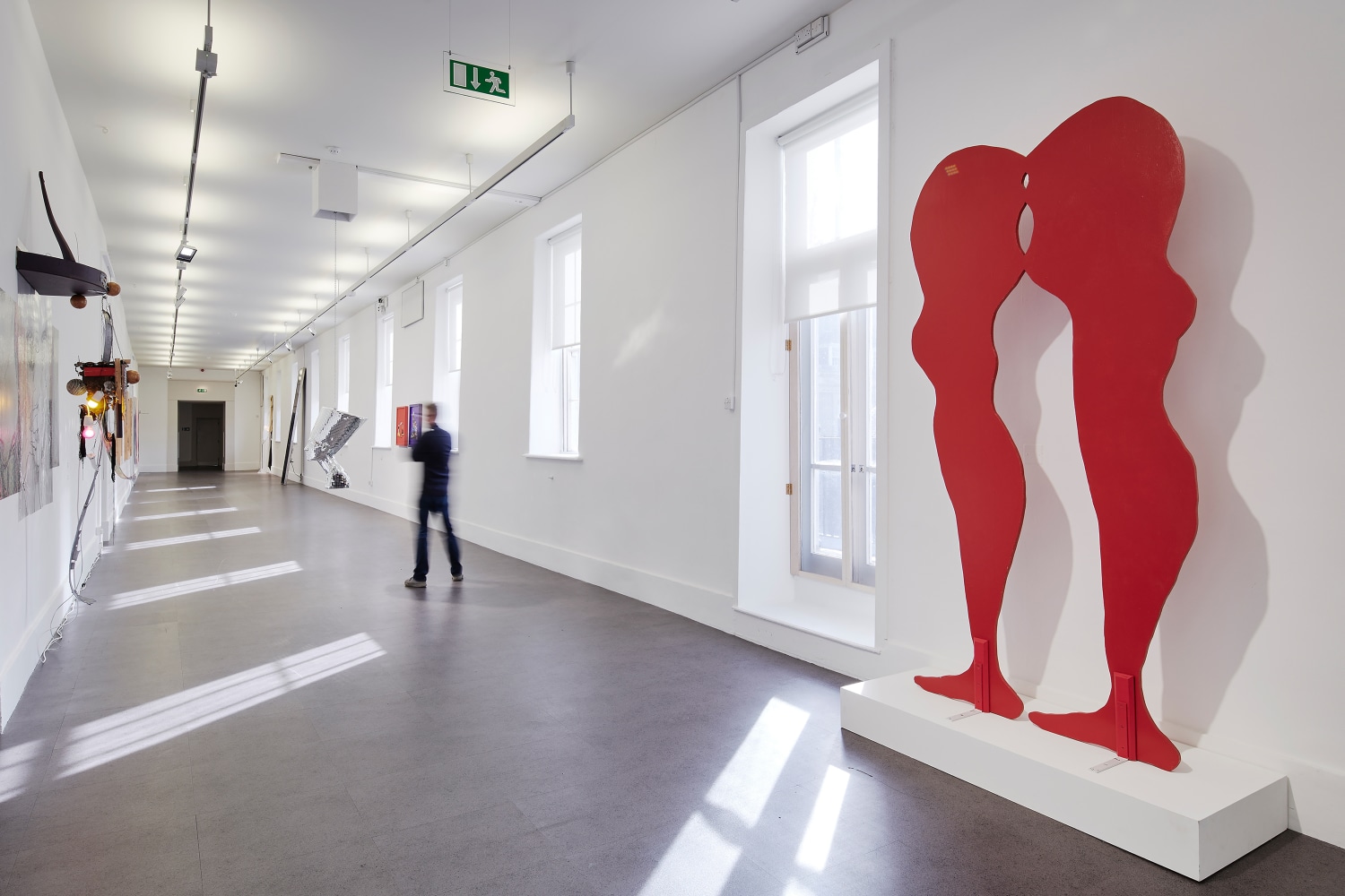 Installation view of sculpture by Tschabalala Self