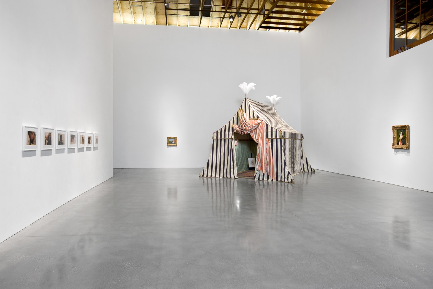 Installation view of works by Karen Kilimnik