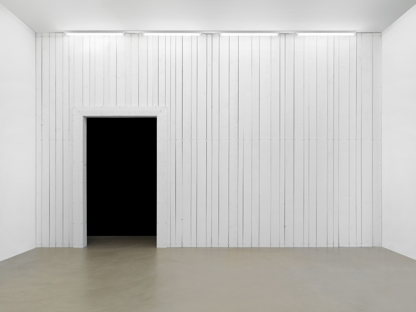 Installation view of sculptures by Ugo Rondinone