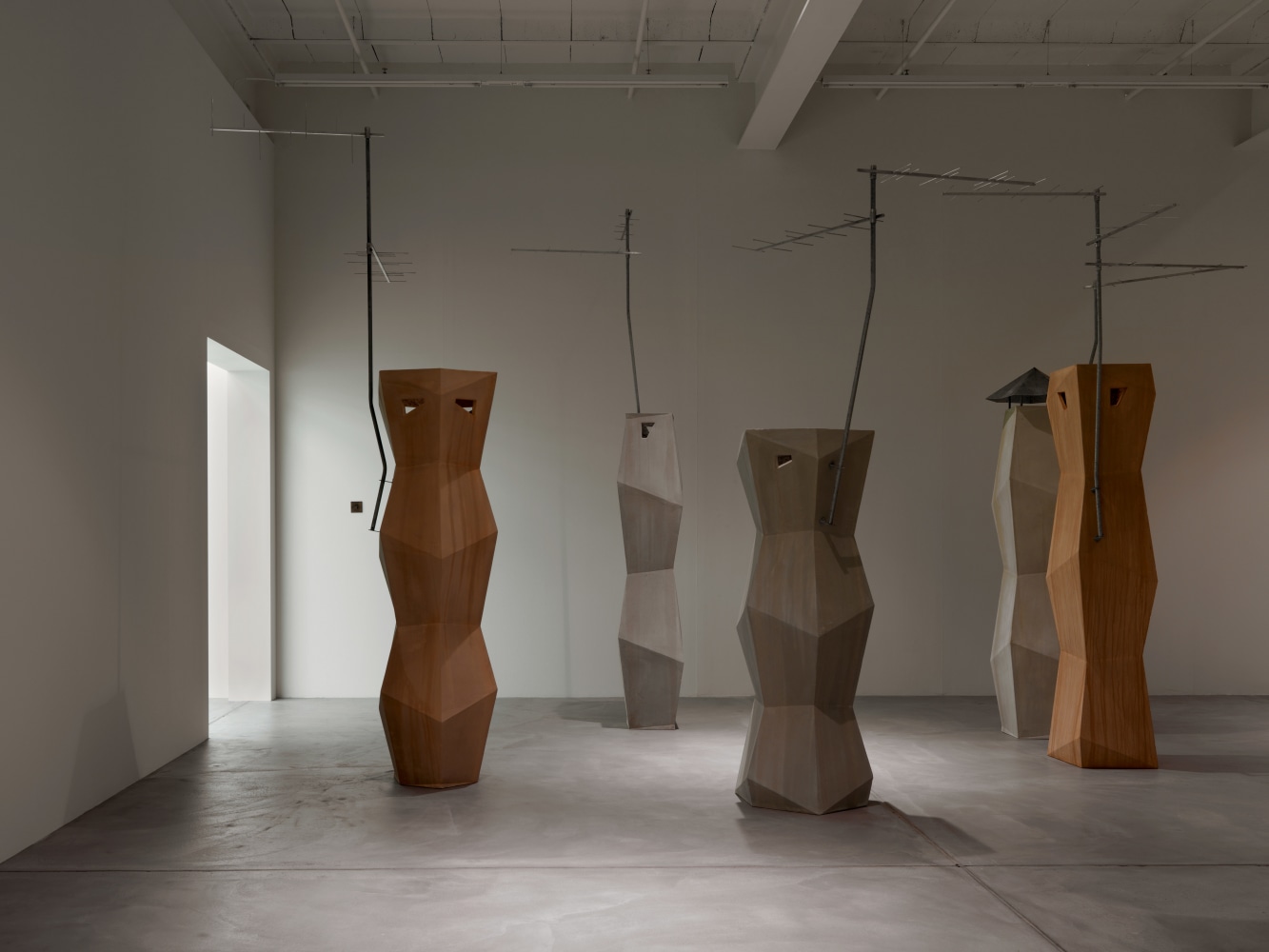 Installation view of Martin Boyce sculpture and photography exhibition