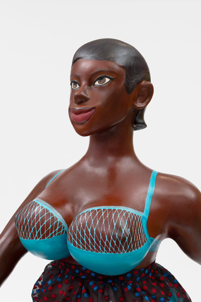 Heroine inspired by the fantasy of Saartjie Bartmann in Paris 2

2023

3D printed PLA, epoxy resin, oil primer, acrylic, steel and MDF stand

Sculpture 172.5 x 73.5 x 93.5 cm / 67 7/8 x 29 x 36 3/4 in

Pedestal 5 x 244 x 152 cm / 2 x 96 1/8 x 59 7/8 in

&amp;copy; Tschabalala Self