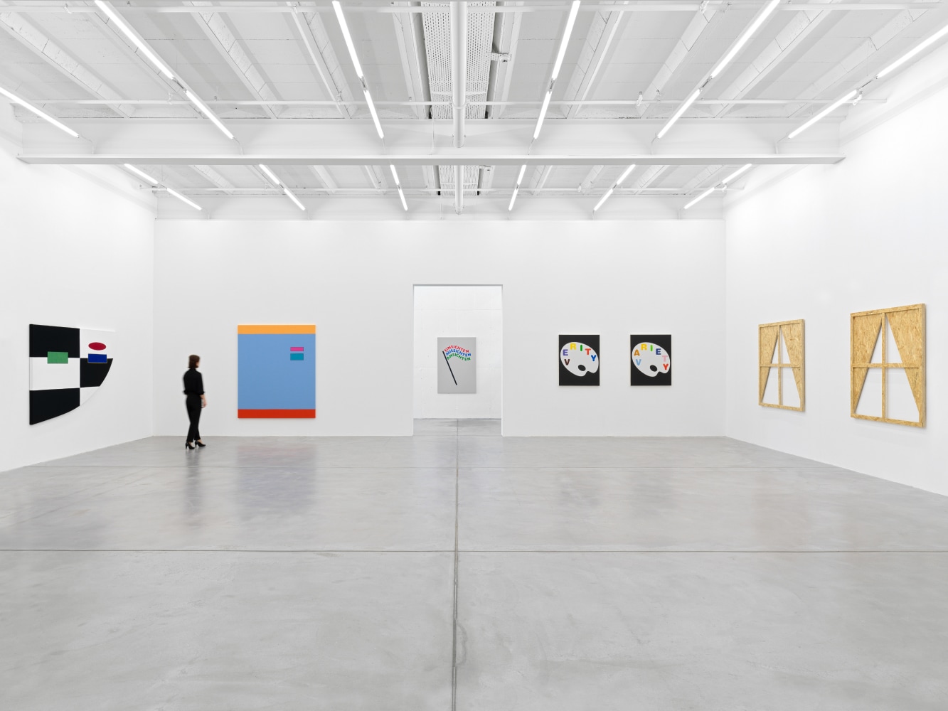 Installation view of works by various artists
