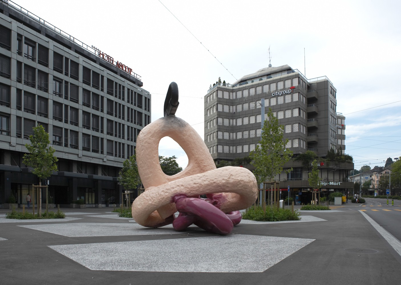 Installation view of sculpture by Mark Handforth