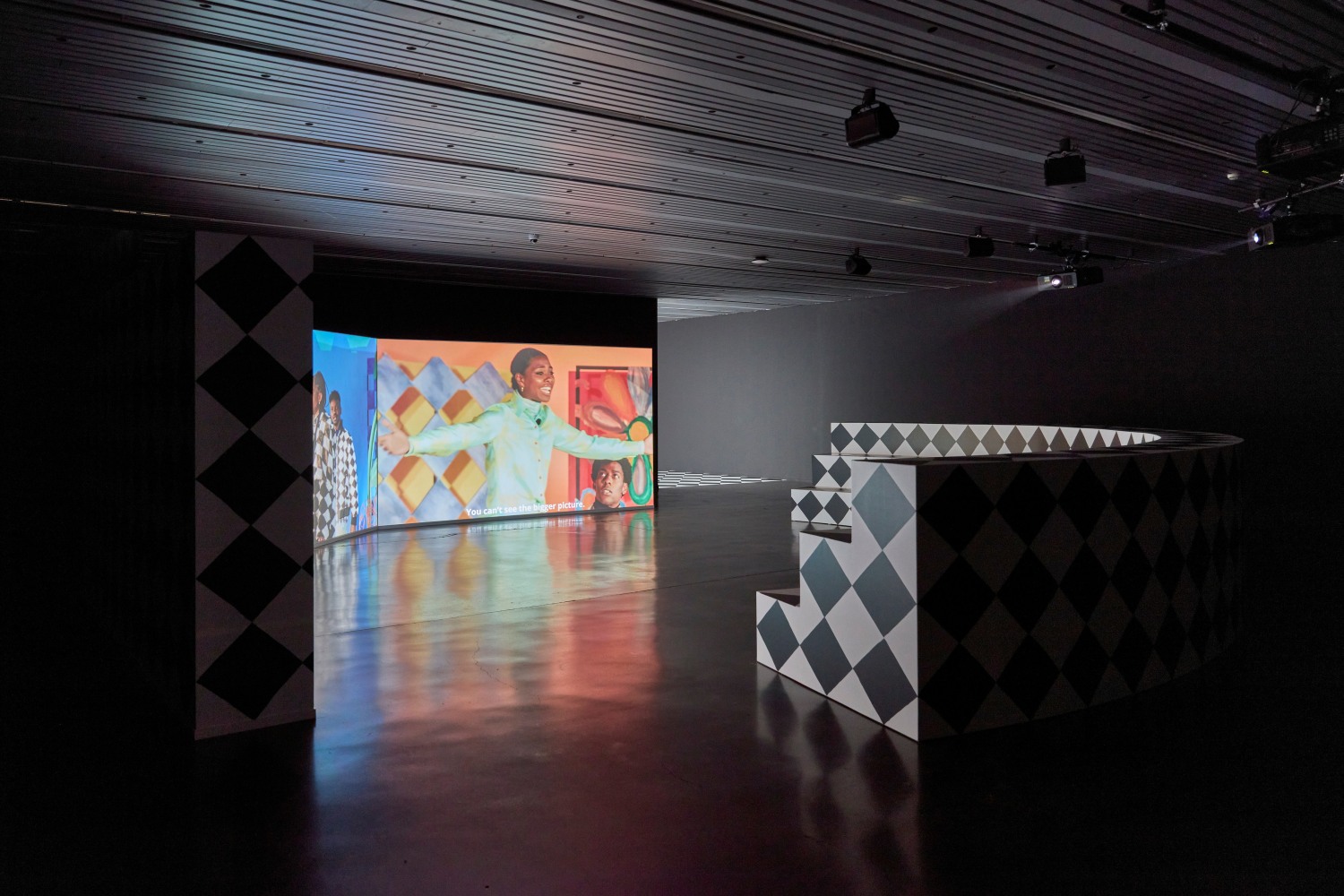Installation view, Tschabalala Self,&amp;nbsp;Feed Me, Kiss Me, Need Me, Cultuurcentrum Strombeek, Grimbergen, 2023