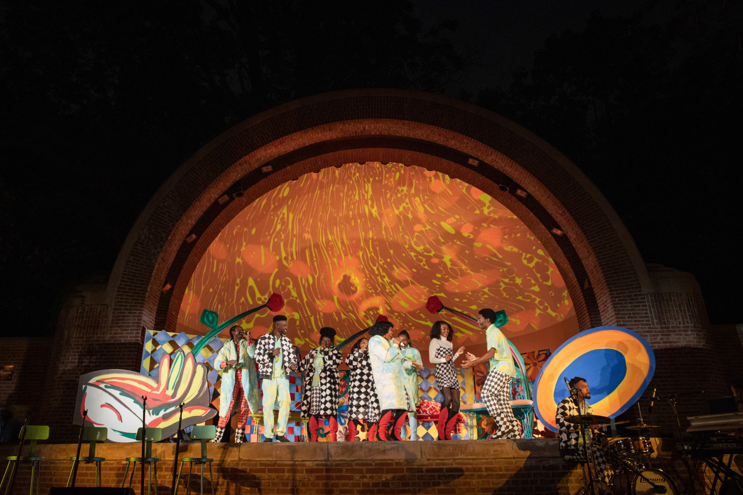 Installation View, Tschabalala Self,&amp;nbsp;Sounding Board, Performa, Harlem, New York, NY, 2021