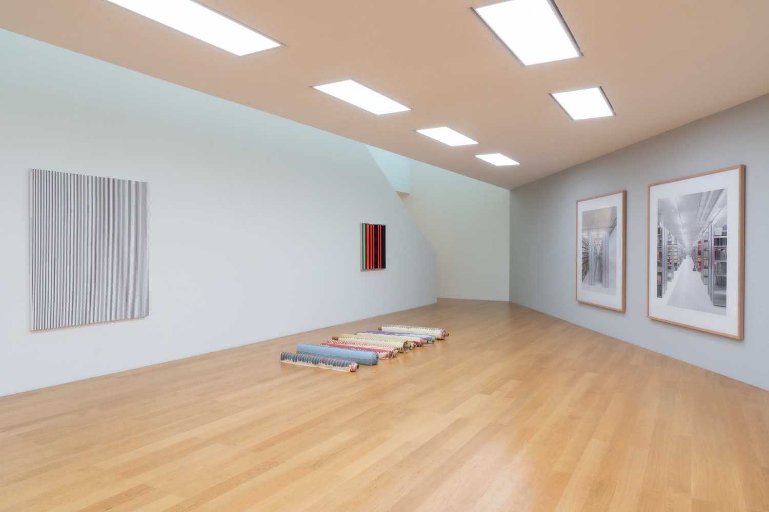 installation view of photographs by Candida Höfer