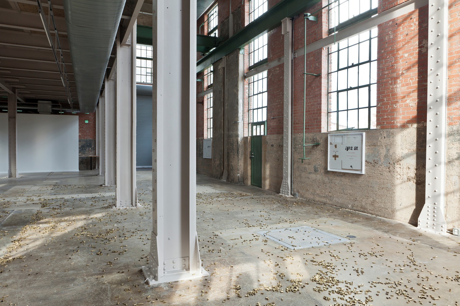 Installation view of sculptures by Matias Faldbakken