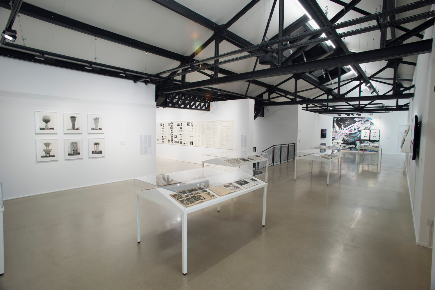 Installation view of works by Walead Beshty