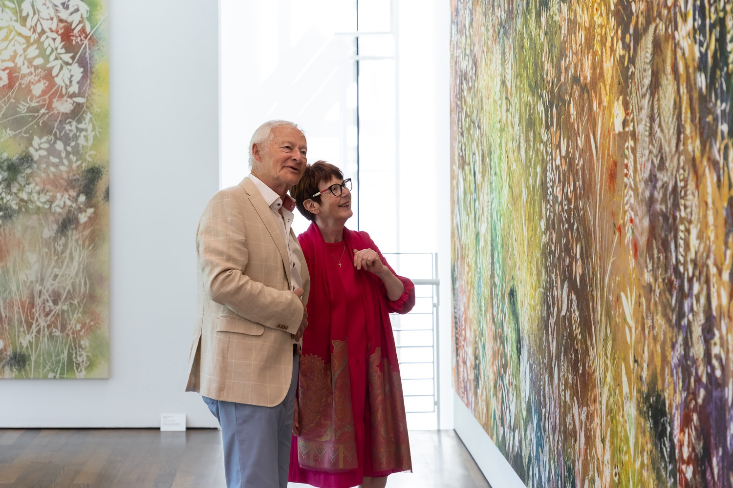 Installation view, Sam Falls, I Feel the Earth Whisper, Museum Frieder Burda, Baden-Baden, 2024