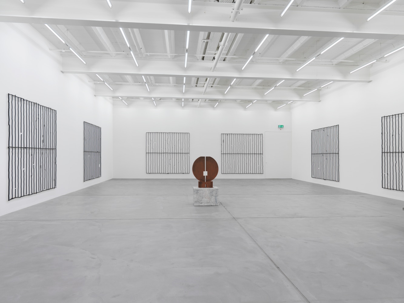 Installation view of Valentin Carron sculpture exhibition