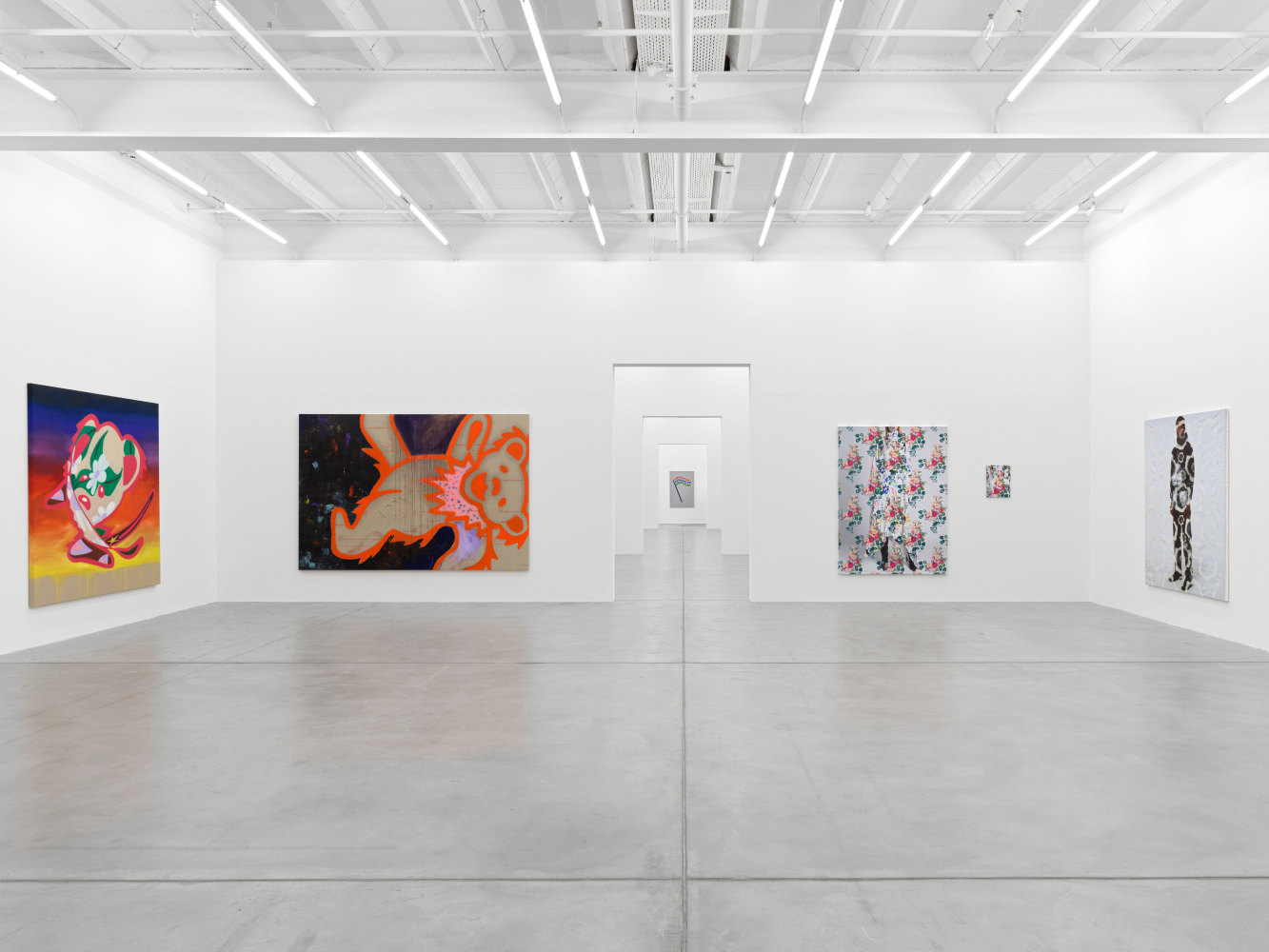 Installation view of works by various artists
