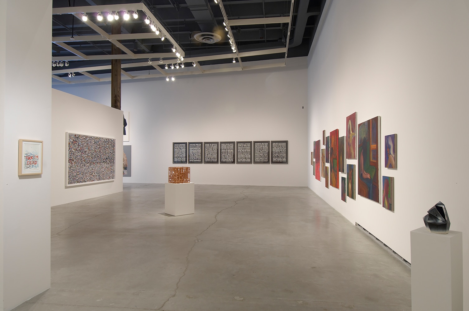 Installation view of works by Steven Shearer
