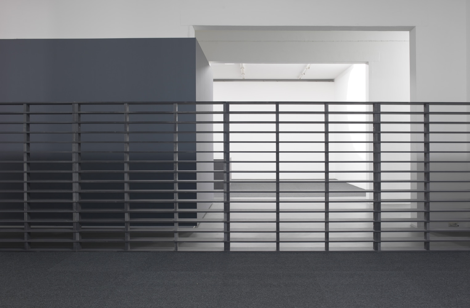 Installation view of sculptures by Liam Gillick